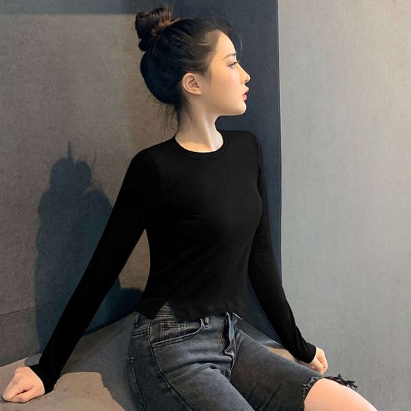 black short bottomed for women autumn and winter with new long sleeve t-shirt in 2020, White
black short bottomed for women autumn and winter with new long sleeve t-shirt in 2020, White
