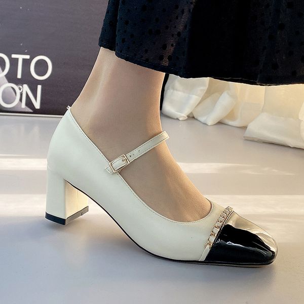plutonium sews patent leather toe apricot palm office shoes tpr unique chain of stylish metal nightclub high heels 6hj1, Black
plutonium sews patent leather toe apricot palm office shoes tpr unique chain of stylish metal nightclub high heels 6hj1, Black