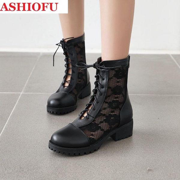 boots ashiofu elegant wholesale women's thick heels breathable autumn ankle booties cross-shoelace party prom black
boots ashiofu elegant wholesale women's thick heels breathable autumn ankle booties cross-shoelace party prom black