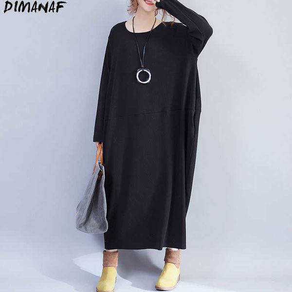 plus size women dress cotton long style knitted full sleeve female loose vintage black casual autumn solid dresses 210531, Black;gray
plus size women dress cotton long style knitted full sleeve female loose vintage black casual autumn solid dresses 210531, Black;gray