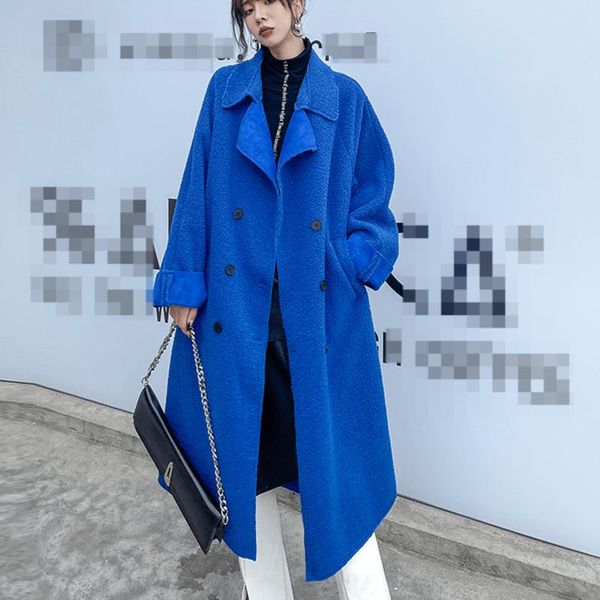 women's wool & blends kywommnz double-breasted women coat, streetwear long sleeve cardigan, thicken lambswool woolen autumn winter 2021, Black
women's wool & blends kywommnz double-breasted women coat, streetwear long sleeve cardigan, thicken lambswool woolen autumn winter 2021, Black