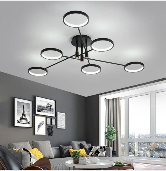 pendant lamps modern led chandelier with remote control for living room study bedroom kitchen home black branch ceiling lamp lighting fixtur