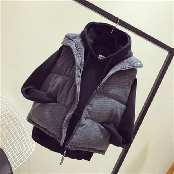 women's vests corduroy cotton vest 2021 autumn and winter fashion loose waistcoat bread coat thick warm jacket, Black;white
women's vests corduroy cotton vest 2021 autumn and winter fashion loose waistcoat bread coat thick warm jacket, Black;white