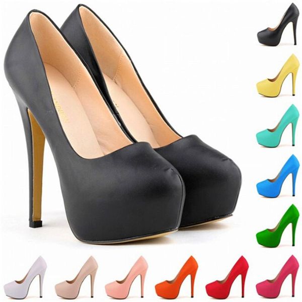 dress shoes arrival fashion high platform soft leather women pumps shallow heels 14cm round toe women's elegant wedding, Black
dress shoes arrival fashion high platform soft leather women pumps shallow heels 14cm round toe women's elegant wedding, Black