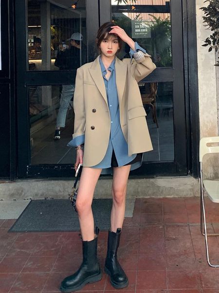 women's suits & blazers early autumn suit jacket elegant spring and casual small black blazer women, White;black
women's suits & blazers early autumn suit jacket elegant spring and casual small black blazer women, White;black