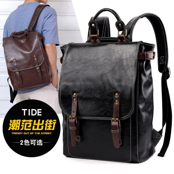 backpack retro large capacity men's business travel computer waterproof briefcase male school bag
backpack retro large capacity men's business travel computer waterproof briefcase male school bag