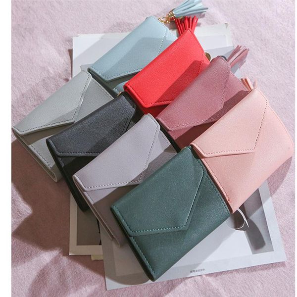 card holders 2021 fashion fringe women pu leather wallet with coin purse pocket female holder note compartment, Brown;gray
card holders 2021 fashion fringe women pu leather wallet with coin purse pocket female holder note compartment, Brown;gray