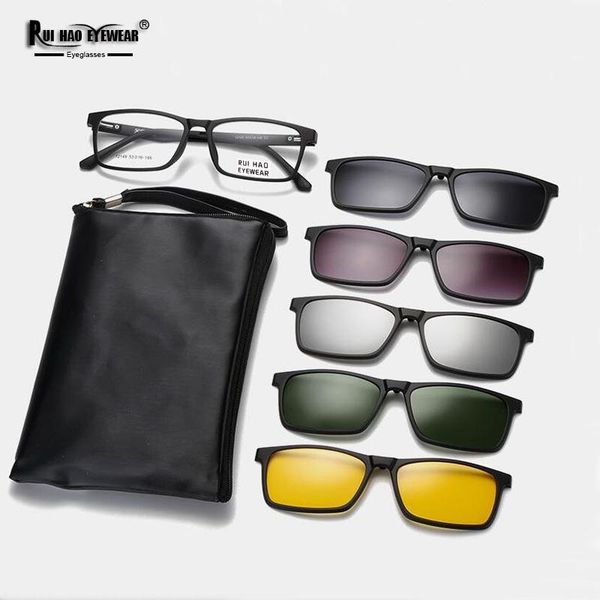 fashion sunglasses frames rectangle eyeglasses frame men 5 clip on glasses leisure eyewear business 12149, Black
fashion sunglasses frames rectangle eyeglasses frame men 5 clip on glasses leisure eyewear business 12149, Black