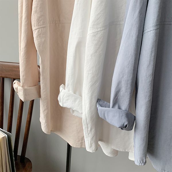 bgteever minimalist loose white shirts for women turn-down collar solid female shirts 2020 spring summer blouses, Black;green
bgteever minimalist loose white shirts for women turn-down collar solid female shirts 2020 spring summer blouses, Black;green