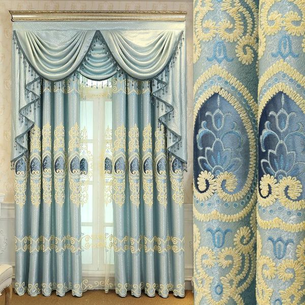 curtain & drapes european style curtains for living dining room bedroom blue chenille jacquard embroidered valance
curtain & drapes european style curtains for living dining room bedroom blue chenille jacquard embroidered valance