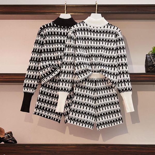 women vintage plaid knit jumper pullovers+wide leg shorts sets long sleeve sweater+short pants knitting suit, Gray
women vintage plaid knit jumper pullovers+wide leg shorts sets long sleeve sweater+short pants knitting suit, Gray