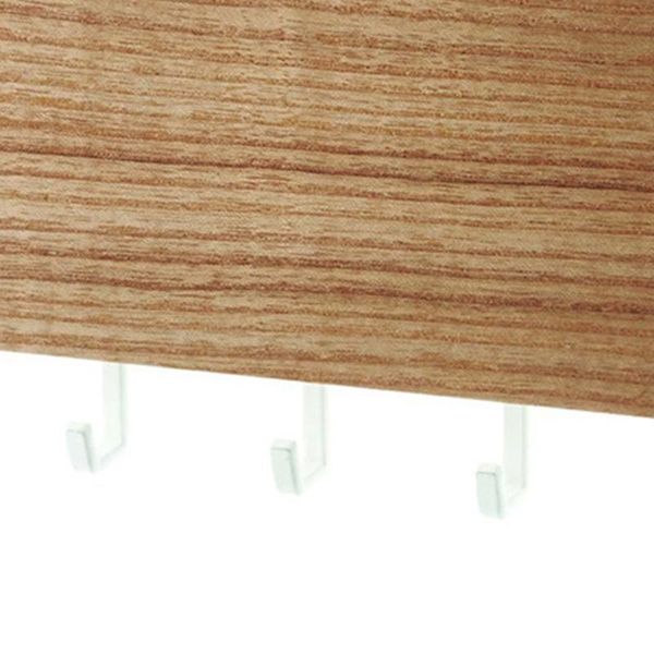 hooks & rails wooden mail and key holder for wall decoration, with 5