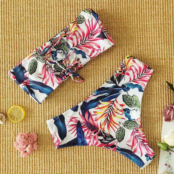 bikini summer swimwear ladies printed high waist bikini set tube one shoulder swimsuit women beachwear, White;black
bikini summer swimwear ladies printed high waist bikini set tube one shoulder swimsuit women beachwear, White;black