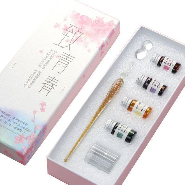fountain pens f3ma 7pcs/set handmade glass pen dip writing ink signature set for school stationery decoration gifts art supplies
fountain pens f3ma 7pcs/set handmade glass pen dip writing ink signature set for school stationery decoration gifts art supplies