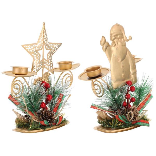 candle holders 2pcs christmas stand creative iron art tray xmas decoration 
candle holders 2pcs christmas stand creative iron art tray xmas decoration