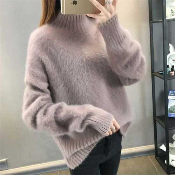 2021 new autumn winter women faux mink half turtleneck pullover sweater female korean style hiver warm jumper pull femme k133gpzl, White;black
2021 new autumn winter women faux mink half turtleneck pullover sweater female korean style hiver warm jumper pull femme k133gpzl, White;black