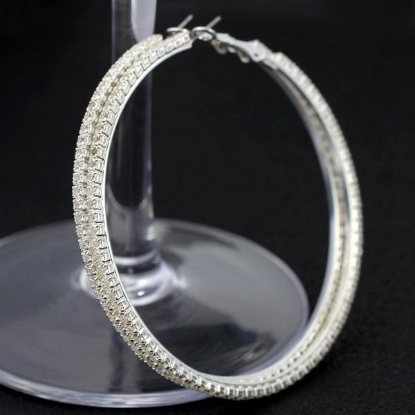 hoop & huggie flatfoosie minimalism circle crystal earrings for women gold silver color bling rhinestone round statement jewelry, Golden;silver 
hoop & huggie flatfoosie minimalism circle crystal earrings for women gold silver color bling rhinestone round statement jewelry, Golden;silver