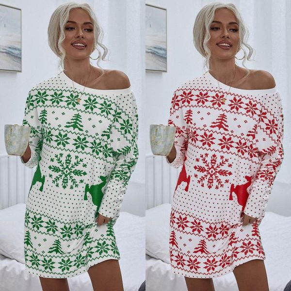casual dresses christmas dress reindeer snowflake xmas gifts winter knit sweater, Black;gray
casual dresses christmas dress reindeer snowflake xmas gifts winter knit sweater, Black;gray