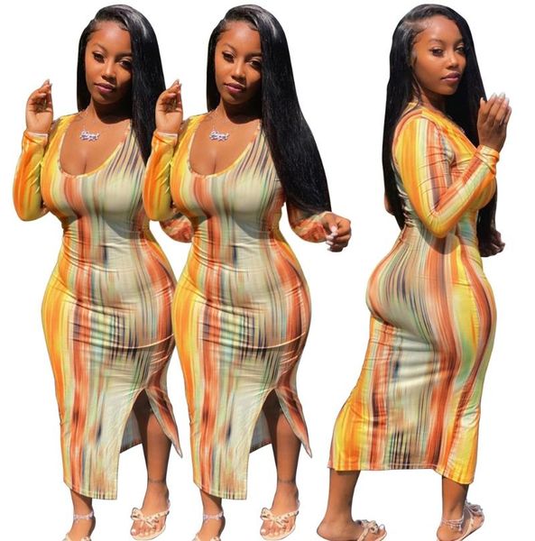 casual dresses ready to ship fall modern women low cut v neck long sleeve yellow tie dye maxi slit dress, Black;gray
casual dresses ready to ship fall modern women low cut v neck long sleeve yellow tie dye maxi slit dress, Black;gray