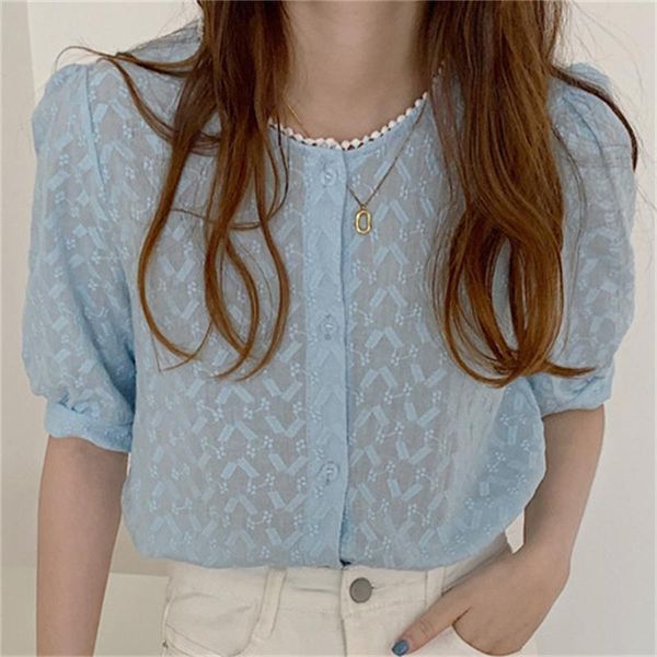 women's blouses & shirts hzirip korean sweet lady gentle femme prom girls 2021 o-neck chic short sleeves summer cute, White
women's blouses & shirts hzirip korean sweet lady gentle femme prom girls 2021 o-neck chic short sleeves summer cute, White