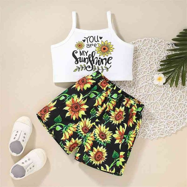 summer children sets casual strap letter print sunflower shorts 2pcs girl boys clothes 210629, White
summer children sets casual strap letter print sunflower shorts 2pcs girl boys clothes 210629, White