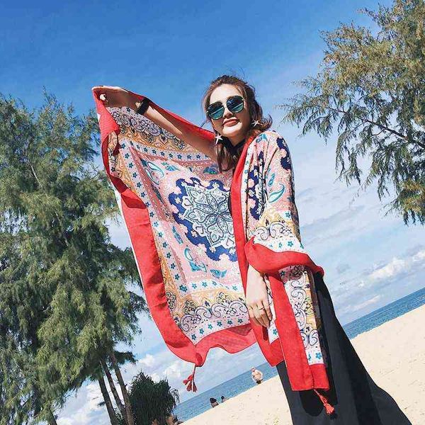 scarves totem tassel fashion literature and art cotton linen variety sunscreen shawl beach silk scarf women, Blue;gray
scarves totem tassel fashion literature and art cotton linen variety sunscreen shawl beach silk scarf women, Blue;gray