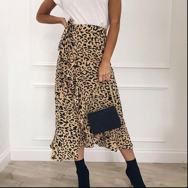 fashion women maxi skirt vintage leopard animal print long skirt elegant high waist ruffle bandage split wrap skirts 2021, Black
fashion women maxi skirt vintage leopard animal print long skirt elegant high waist ruffle bandage split wrap skirts 2021, Black
