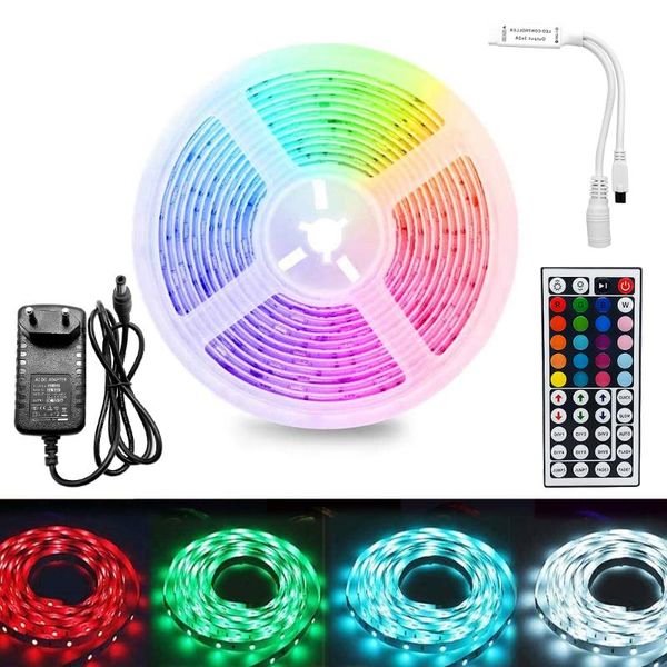 strips led strip light 2835 smd rgb tape 5m dc12v flexible stripe ribbon diode + 44key mini ir controller adapter
strips led strip light 2835 smd rgb tape 5m dc12v flexible stripe ribbon diode + 44key mini ir controller adapter