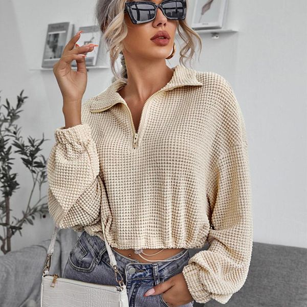 women's polos women fall sweaters oversized shirt collar long sleeve high street crop fashion loose lady knitted clothes, White
women's polos women fall sweaters oversized shirt collar long sleeve high street crop fashion loose lady knitted clothes, White
