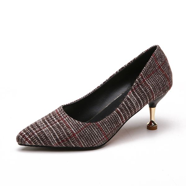 spring autumn women medium heels shoes pointed toe dress shoes plaided pumps gold heels woman boat shoes zapatos mujer 6004dress, Black
spring autumn women medium heels shoes pointed toe dress shoes plaided pumps gold heels woman boat shoes zapatos mujer 6004dress, Black