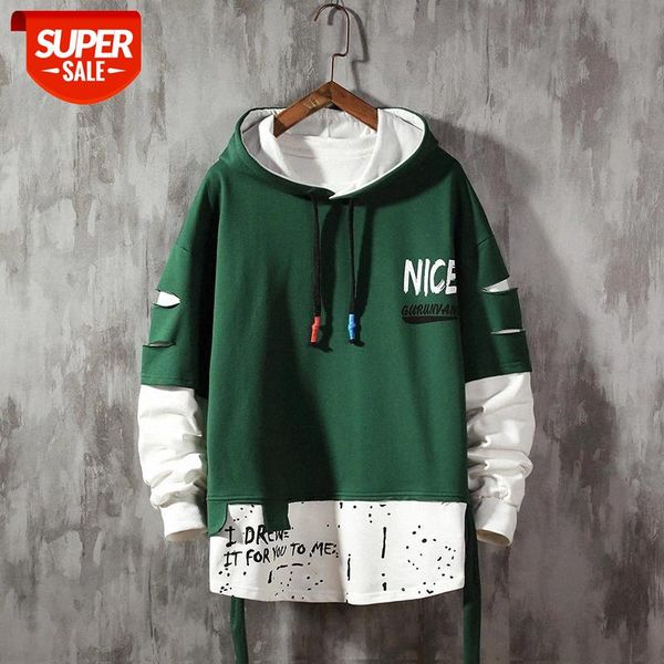 Men Ribben Hoodies Autumn Male Fashion Hoodies Men's Sweatshirts Solid Color Splice Street Style #we9H, Black
Men Ribben Hoodies Autumn Male Fashion Hoodies Men's Sweatshirts Solid Color Splice Street Style #we9H, Black