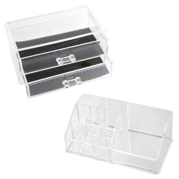 storage boxes & bins 2-layer drawer style clear acrylic makeup cosmetics jewelry box case with one displasy rack
storage boxes & bins 2-layer drawer style clear acrylic makeup cosmetics jewelry box case with one displasy rack