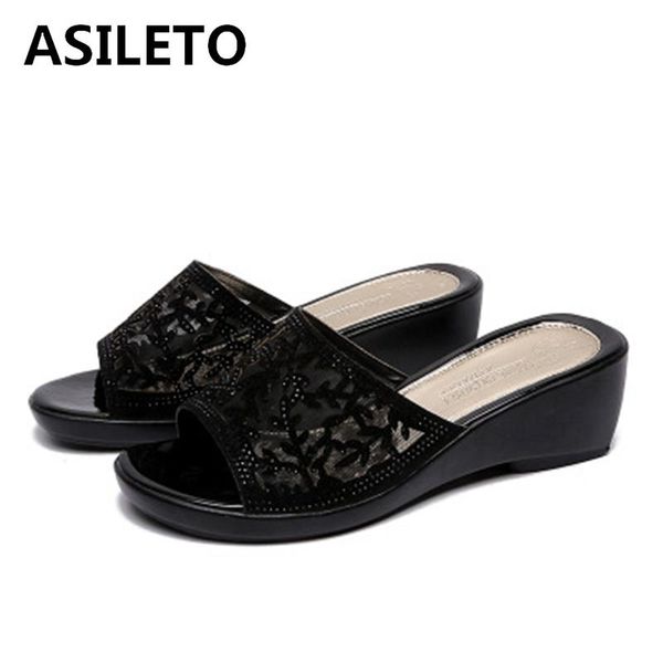 sandals asileto women 2021 peep toe 5cm wedges platform lace mesh crystal bling slip-on non-slip big size 40 summer f1098, Black
sandals asileto women 2021 peep toe 5cm wedges platform lace mesh crystal bling slip-on non-slip big size 40 summer f1098, Black