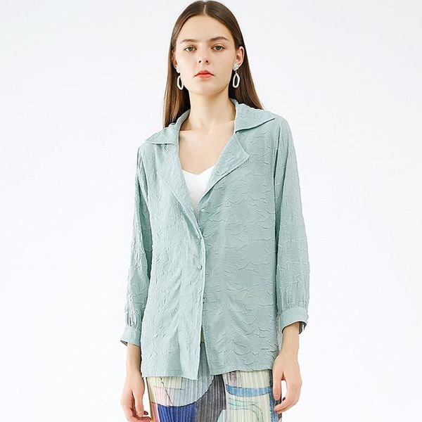 women's jackets miyake pleated short fashion casual shirt autumn 2021 long-sleeved loose slim thin plus size ruched tees for woman, Black;brown
women's jackets miyake pleated short fashion casual shirt autumn 2021 long-sleeved loose slim thin plus size ruched tees for woman, Black;brown