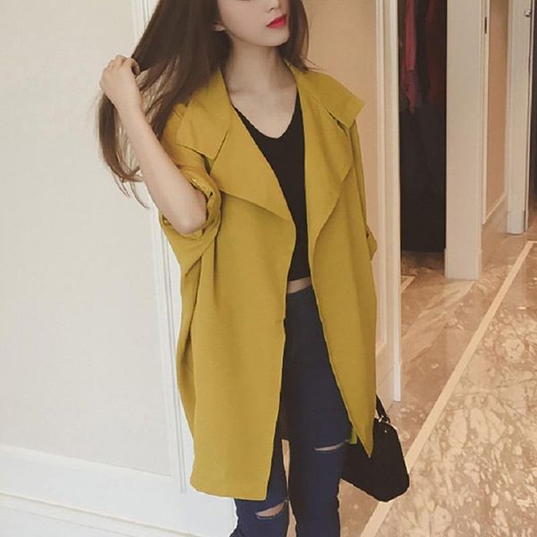 women's trench coats waterfall collar pocket front wrap work wear peach 2/4 sleeve apricot outwear with belts office women casual coat, Tan;black
women's trench coats waterfall collar pocket front wrap work wear peach 2/4 sleeve apricot outwear with belts office women casual coat, Tan;black