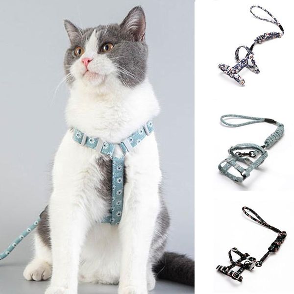 cat collars & leads adjustable harness with 1.5m leash puppy samll dog collar pet product accessories
cat collars & leads adjustable harness with 1.5m leash puppy samll dog collar pet product accessories