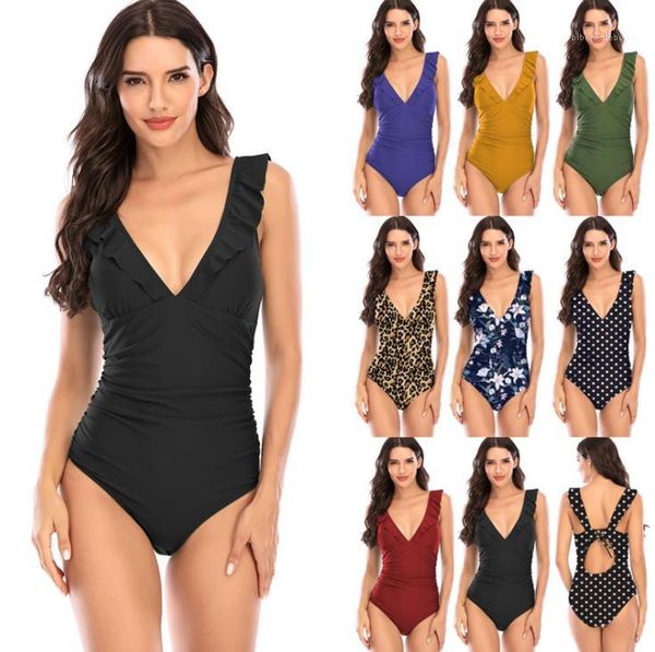 swimwear 2021 new one piece bikini v neck solid color quick dry ruffle jumpsuits fashion, White;black
swimwear 2021 new one piece bikini v neck solid color quick dry ruffle jumpsuits fashion, White;black
