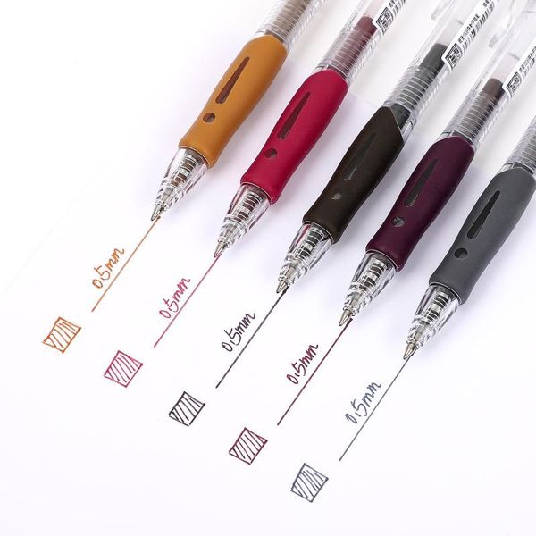 jianwu 5pcs/set 0.5mm simple retro press gel pen stationery frosted protective sleeve handguard neutral pen school supplies
jianwu 5pcs/set 0.5mm simple retro press gel pen stationery frosted protective sleeve handguard neutral pen school supplies