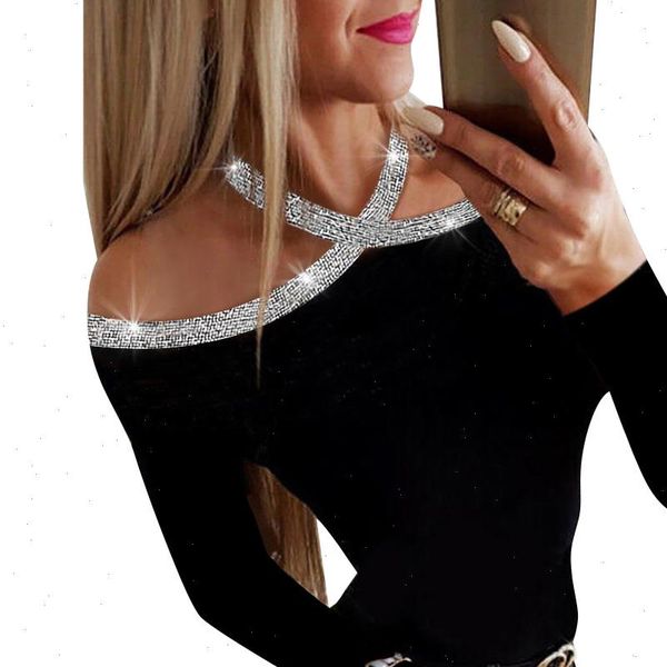 long sleeve shirt blouse for women autumn drilling black lady blouses and hollow out female tee shirts camicette d30, White
long sleeve shirt blouse for women autumn drilling black lady blouses and hollow out female tee shirts camicette d30, White