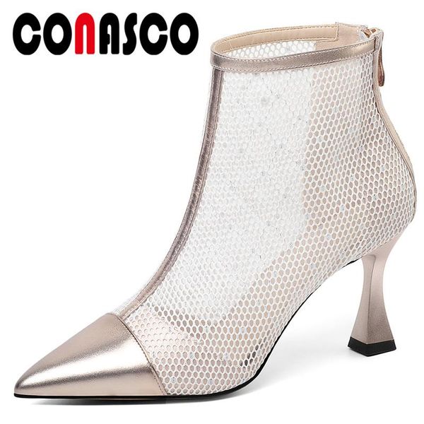 boots conasco 2021 fashion women cow patent leather summer ankle polka dot mesh pointed toe high heels back zipper woman, Black
boots conasco 2021 fashion women cow patent leather summer ankle polka dot mesh pointed toe high heels back zipper woman, Black