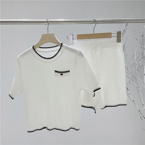 women's tracksuits white summer knitted tracksuit women solid o-neck short sleeve patchwork crop + high waist loose shorts two piece s, Gray
women's tracksuits white summer knitted tracksuit women solid o-neck short sleeve patchwork crop + high waist loose shorts two piece s, Gray