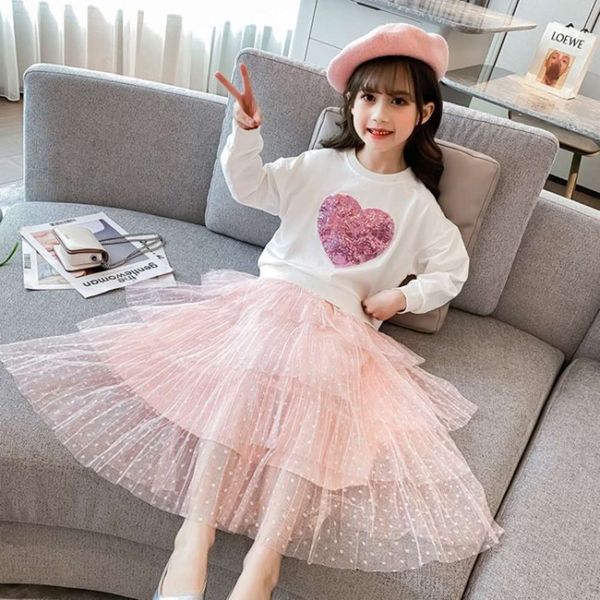 new girls' 2021 dress suit style fashionable autumn middle and large children's bodysuit yarn skirt two piece set, White
new girls' 2021 dress suit style fashionable autumn middle and large children's bodysuit yarn skirt two piece set, White