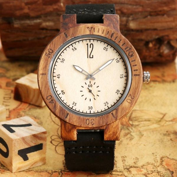 wristwatches creative small seconds display quartz wood watch for men black leather retro zebrawood casual male clock relogio masculino, Slivery;brown
wristwatches creative small seconds display quartz wood watch for men black leather retro zebrawood casual male clock relogio masculino, Slivery;brown