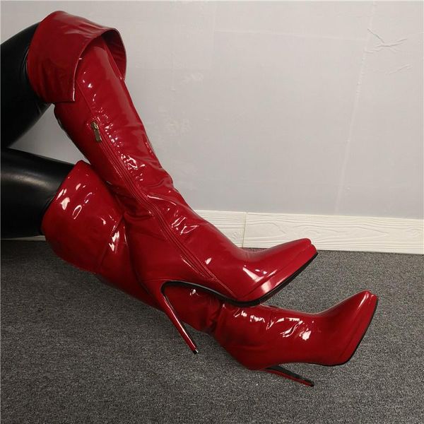boots pointed platform thin heel high knee oversized simple temperament women's, Black
boots pointed platform thin heel high knee oversized simple temperament women's, Black
