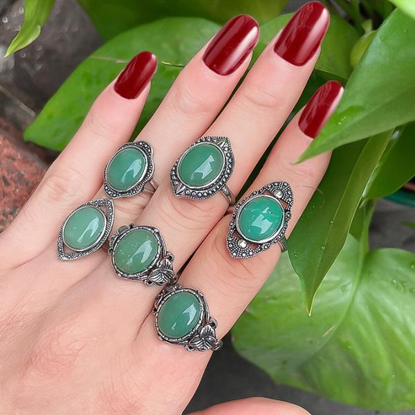 wedding rings bohemian green natural stone for women handmade alloy open ring party adjustable jewelry gift wholesale, Slivery;golden
wedding rings bohemian green natural stone for women handmade alloy open ring party adjustable jewelry gift wholesale, Slivery;golden
