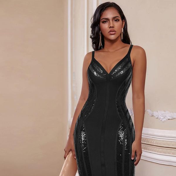 sequined bandage dress 2021 new women deep v neck black bandage dress bodycon spaghetti strap club party dress, Black;gray
sequined bandage dress 2021 new women deep v neck black bandage dress bodycon spaghetti strap club party dress, Black;gray