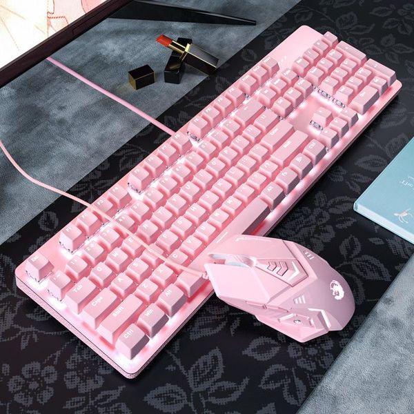 pink wired blue axis mechanical gaming keyboard usb interface white backlight cute girl and mouse set combos
pink wired blue axis mechanical gaming keyboard usb interface white backlight cute girl and mouse set combos