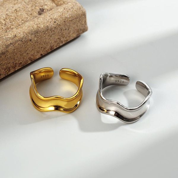 cluster rings genuine 925 sterling silver wide open irregular pattern adjustable ring hypoallergenic jewelry for women, Golden;silver
cluster rings genuine 925 sterling silver wide open irregular pattern adjustable ring hypoallergenic jewelry for women, Golden;silver