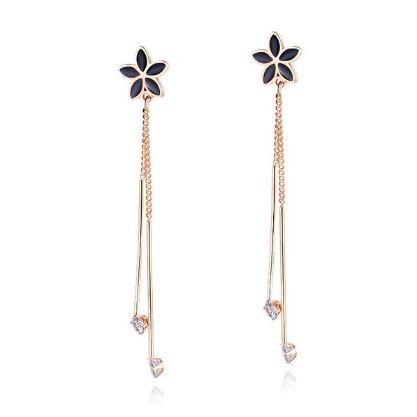 stud fashion tassel long zircon mosaic titanium steel earrings flower women's european and american cross-border cute jewelry, Golden;silver
stud fashion tassel long zircon mosaic titanium steel earrings flower women's european and american cross-border cute jewelry, Golden;silver