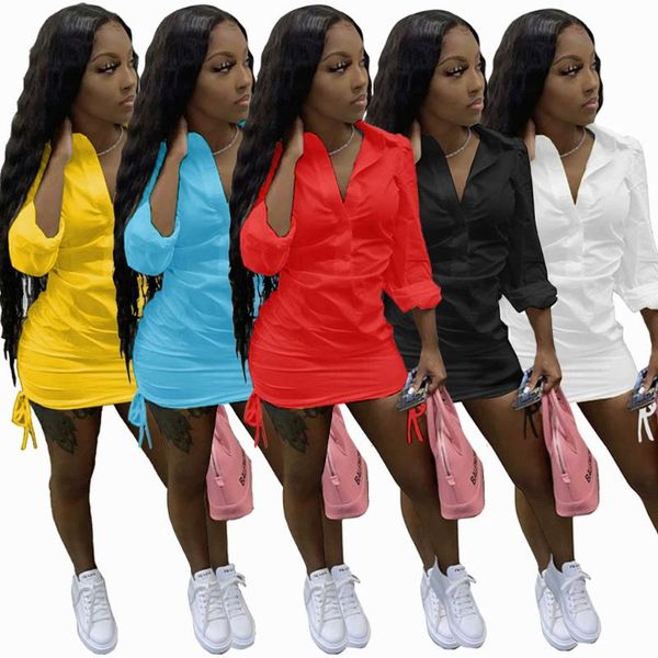 casual dresses shirt dress women long sleeve short autumn fall clothes black white yellow red party bodycon club mini, Black;gray
casual dresses shirt dress women long sleeve short autumn fall clothes black white yellow red party bodycon club mini, Black;gray